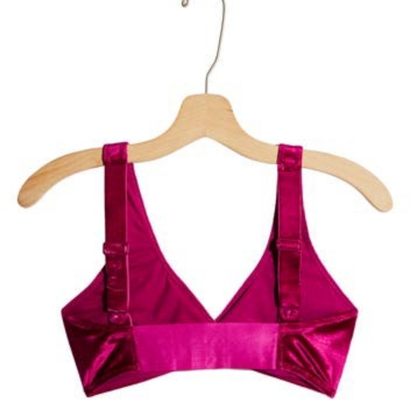 Free People Rhiannon Velvet Soft Bralette Pink - Picture 5 of 6